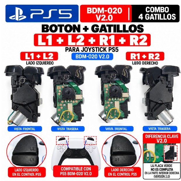 &ua REPUESTO GATILLO PS5 KIT BDM-020